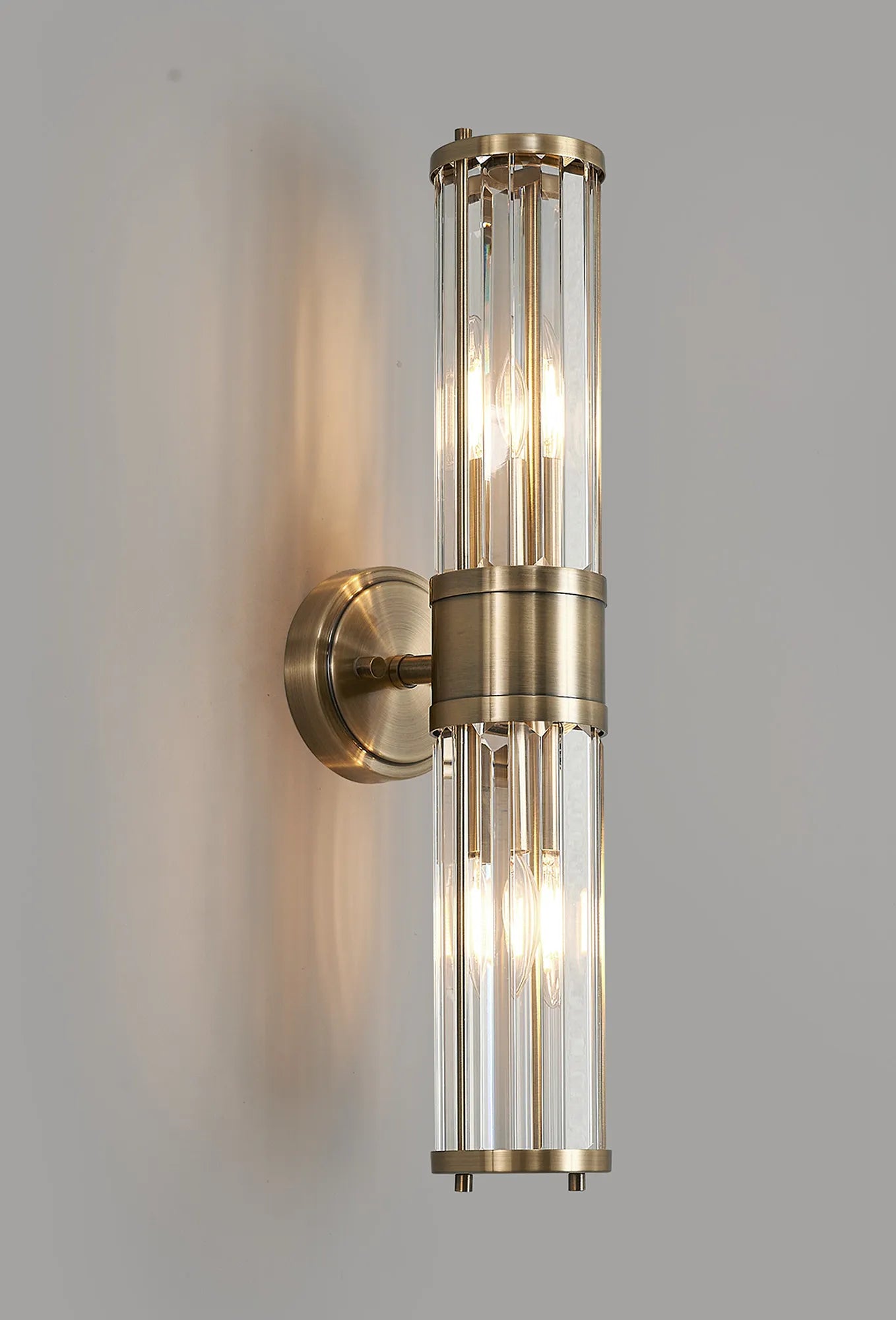 Clarin 2lt Crystal Wall Light- Various Finishes