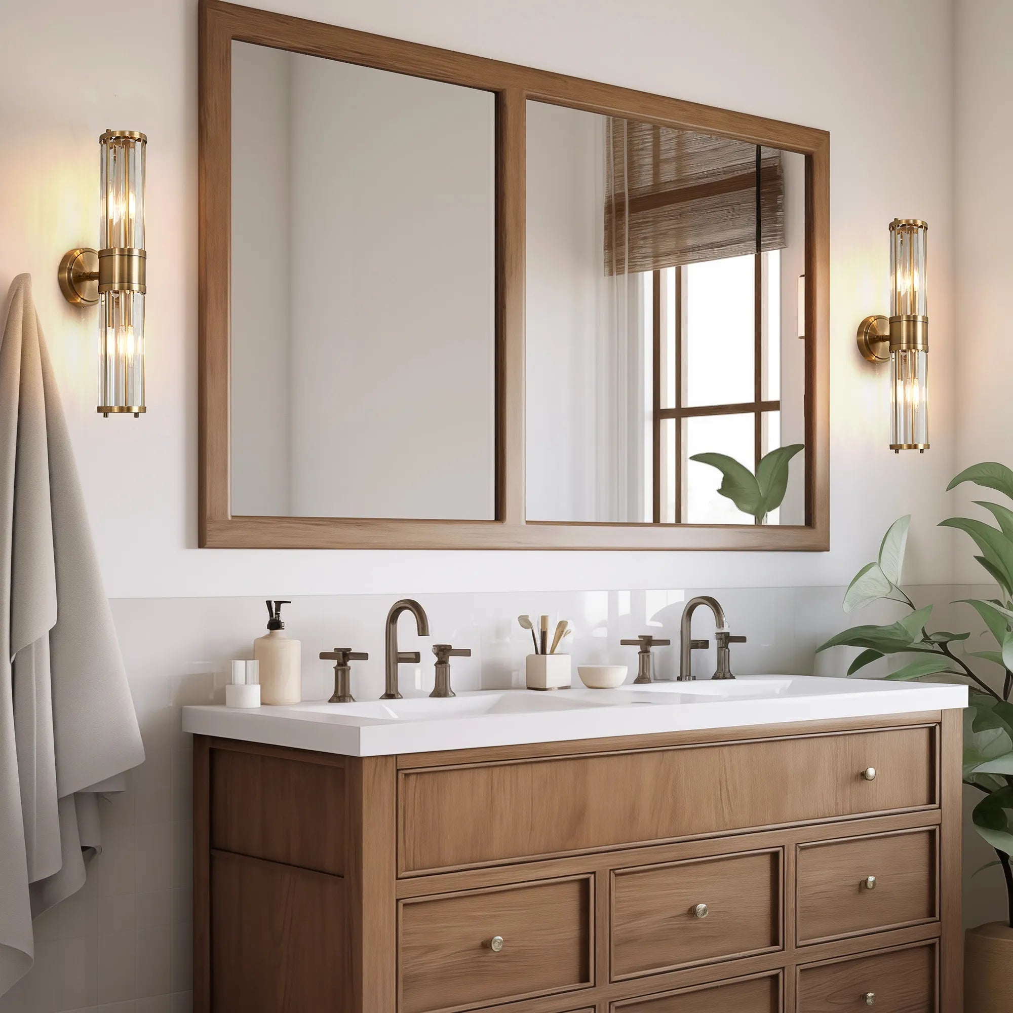 Clarin 2lt Crystal Wall Light- Various Finishes