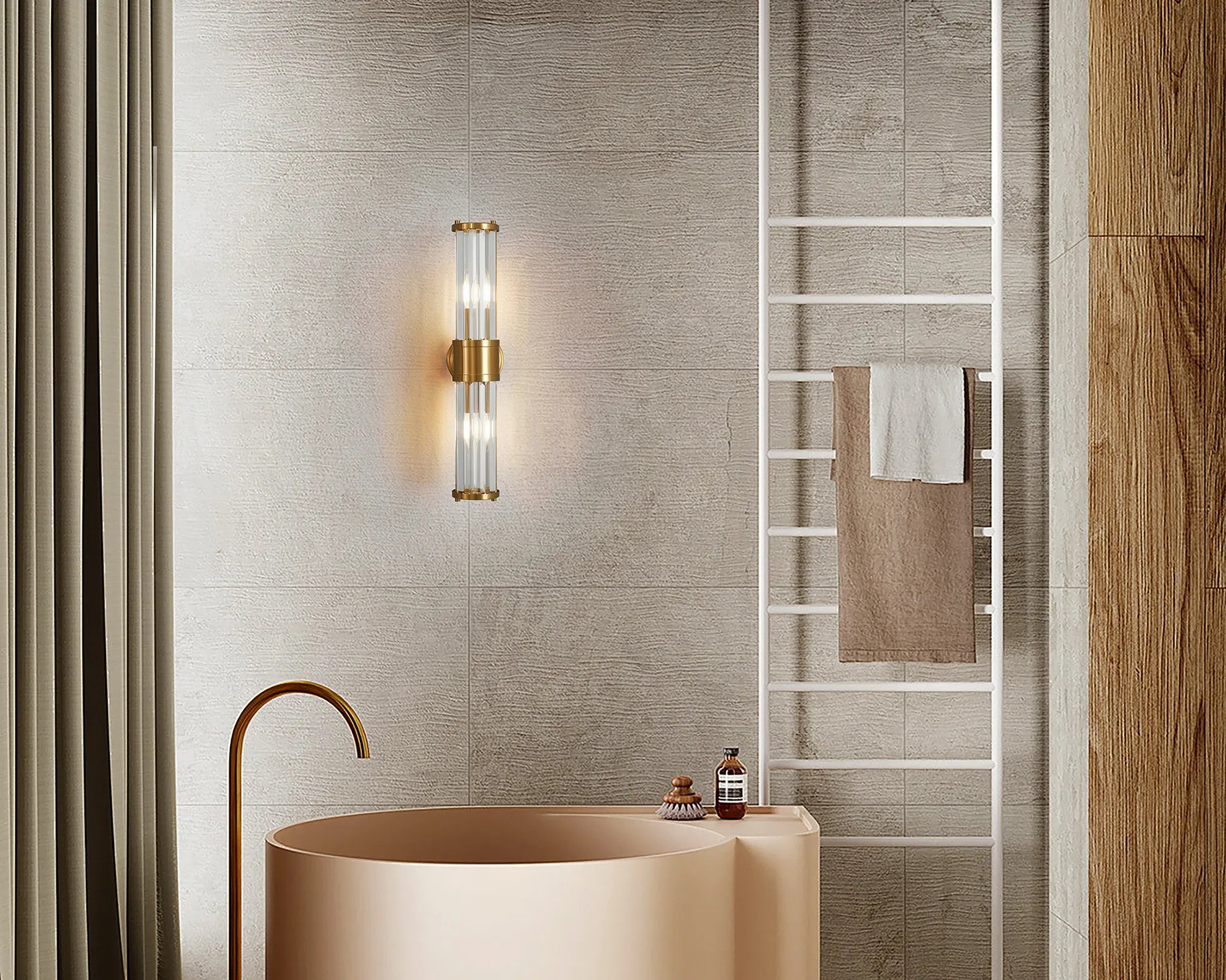 Clarin 2lt Crystal Wall Light- Various Finishes
