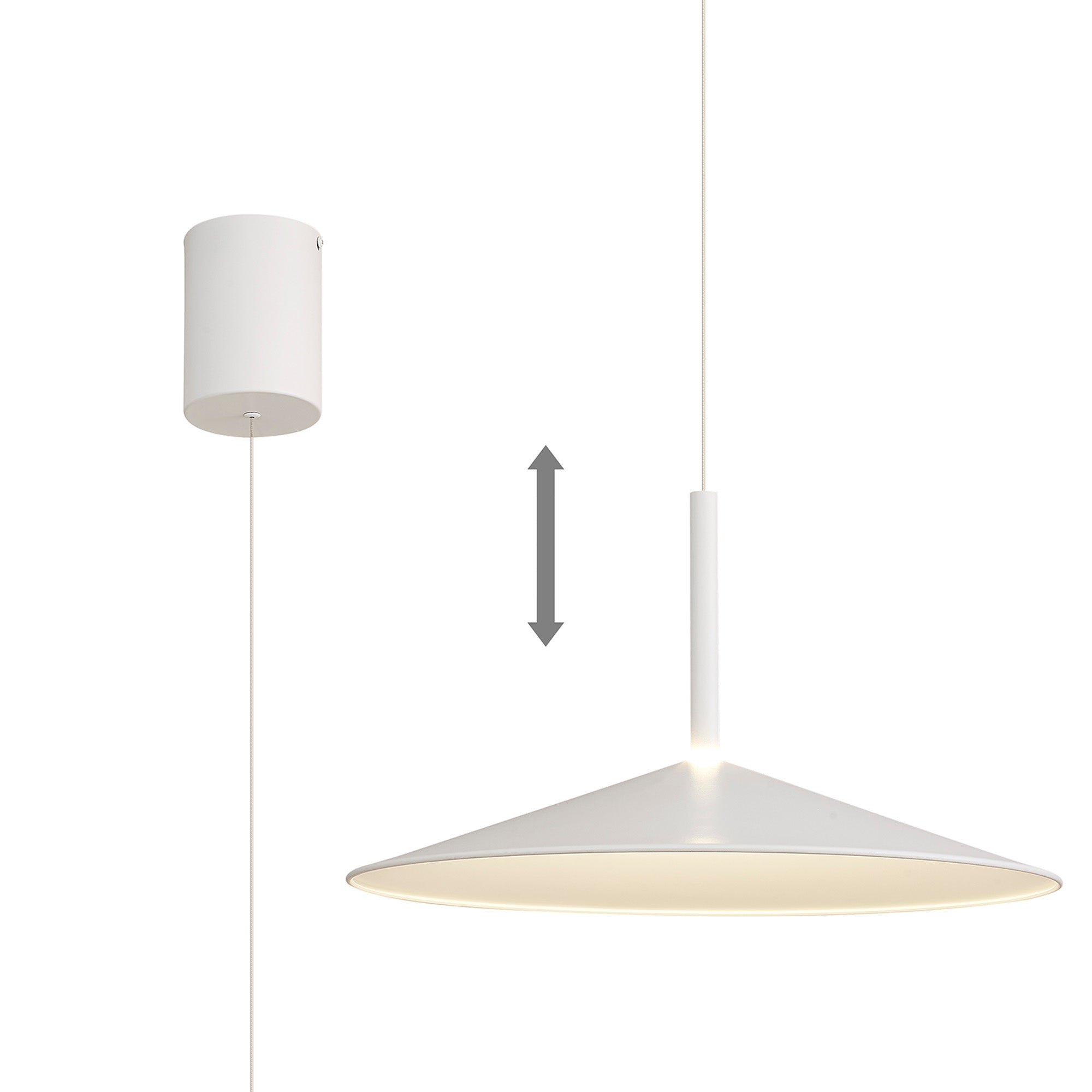 Calice LED Rise and Fall Pendant - Various Colours & Sizes