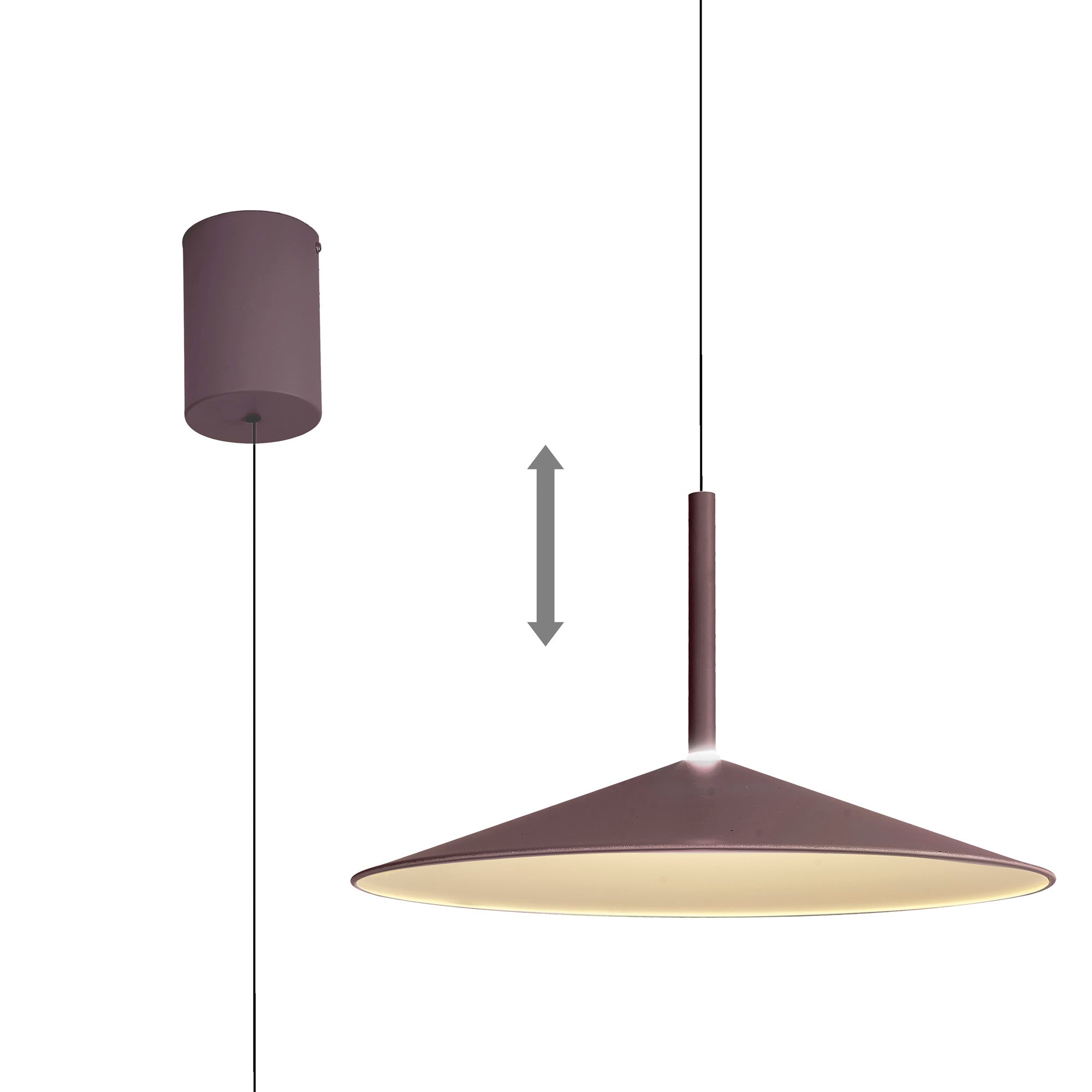 Calice LED Rise and Fall Pendant - Various Colours & Sizes
