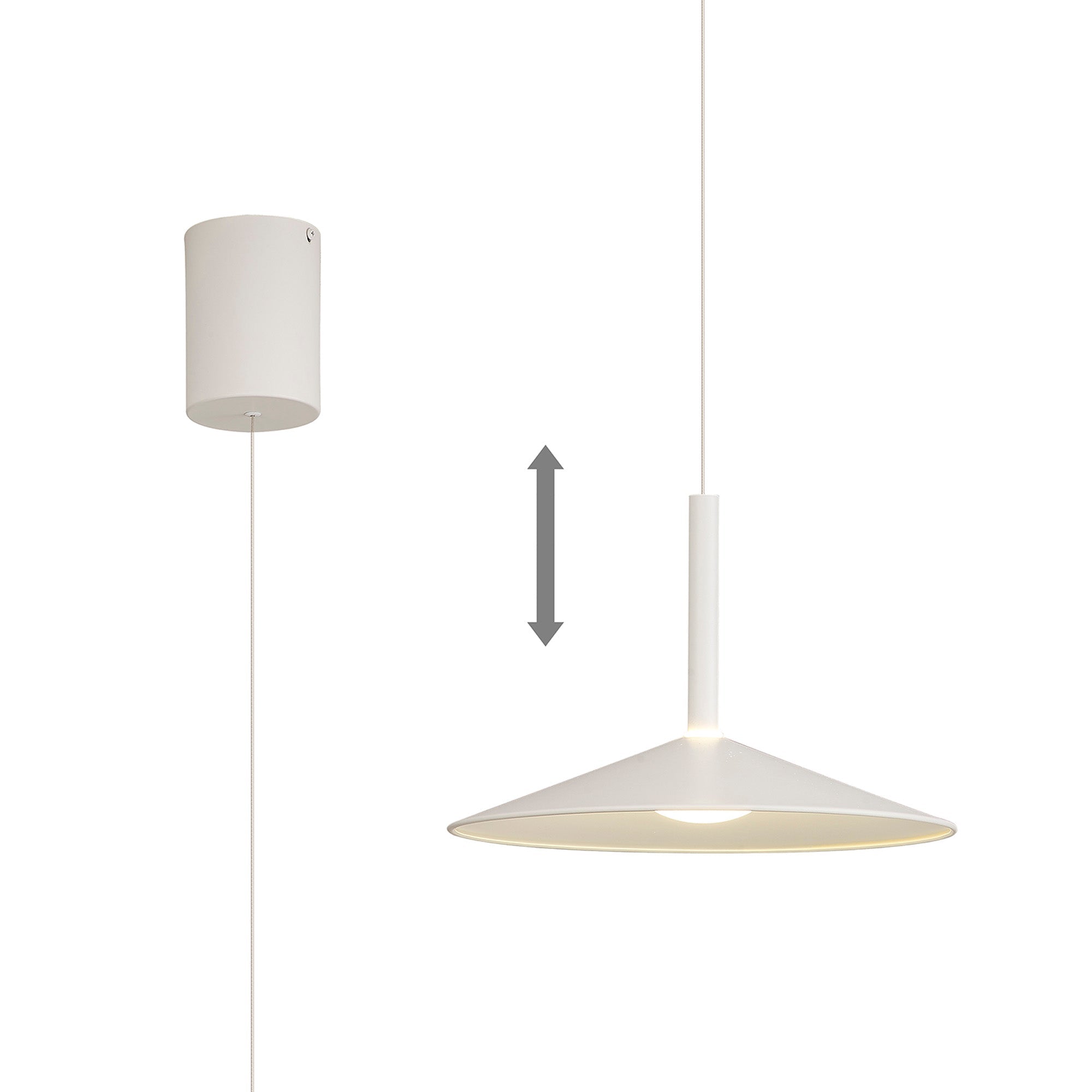 Calice LED Rise and Fall Pendant - Various Colours & Sizes