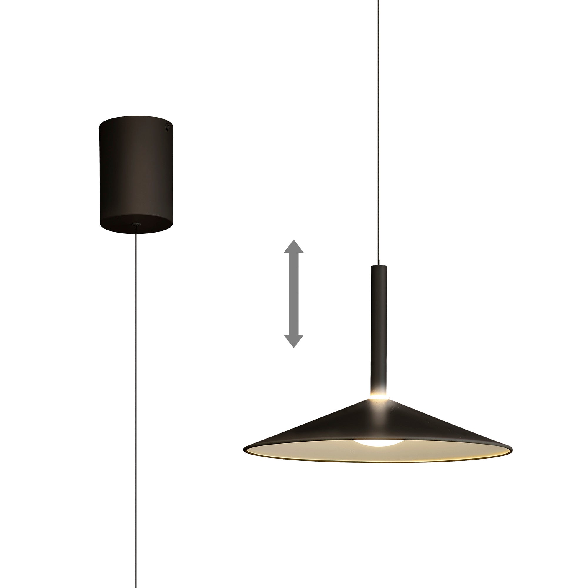 Calice LED Rise and Fall Pendant - Various Colours & Sizes