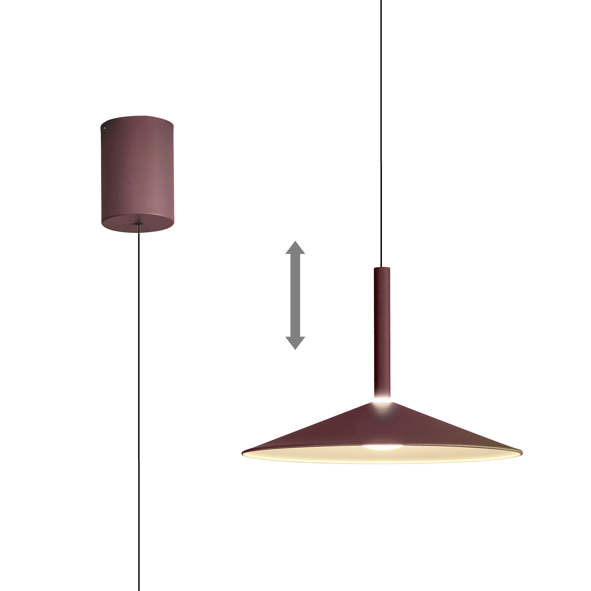 Calice LED Rise and Fall Pendant - Various Colours & Sizes