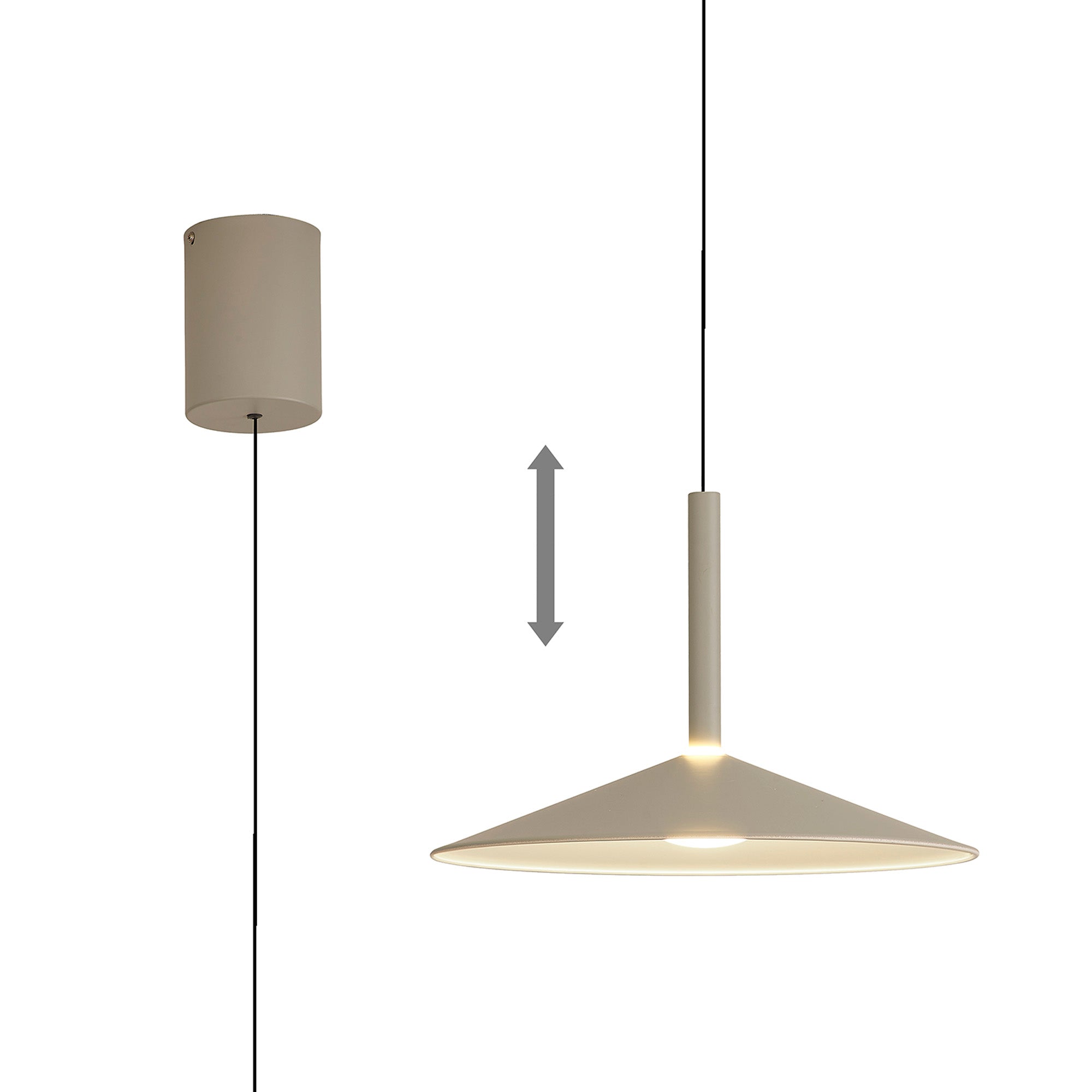 Calice LED Rise and Fall Pendant - Various Colours & Sizes