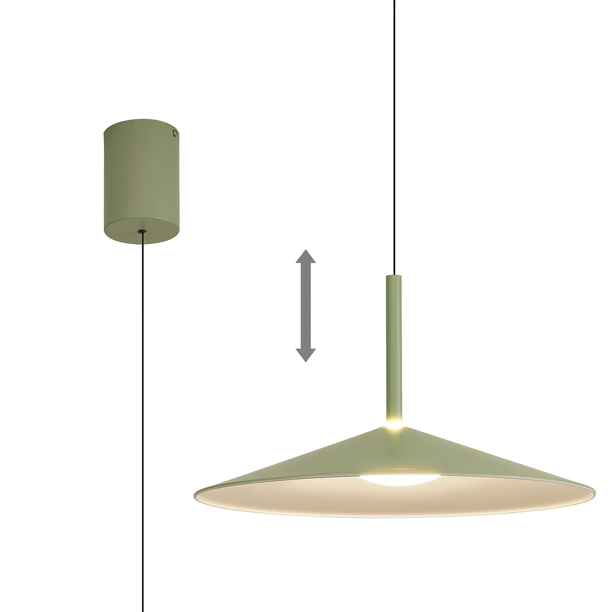 Calice LED Rise and Fall Pendant - Various Colours & Sizes