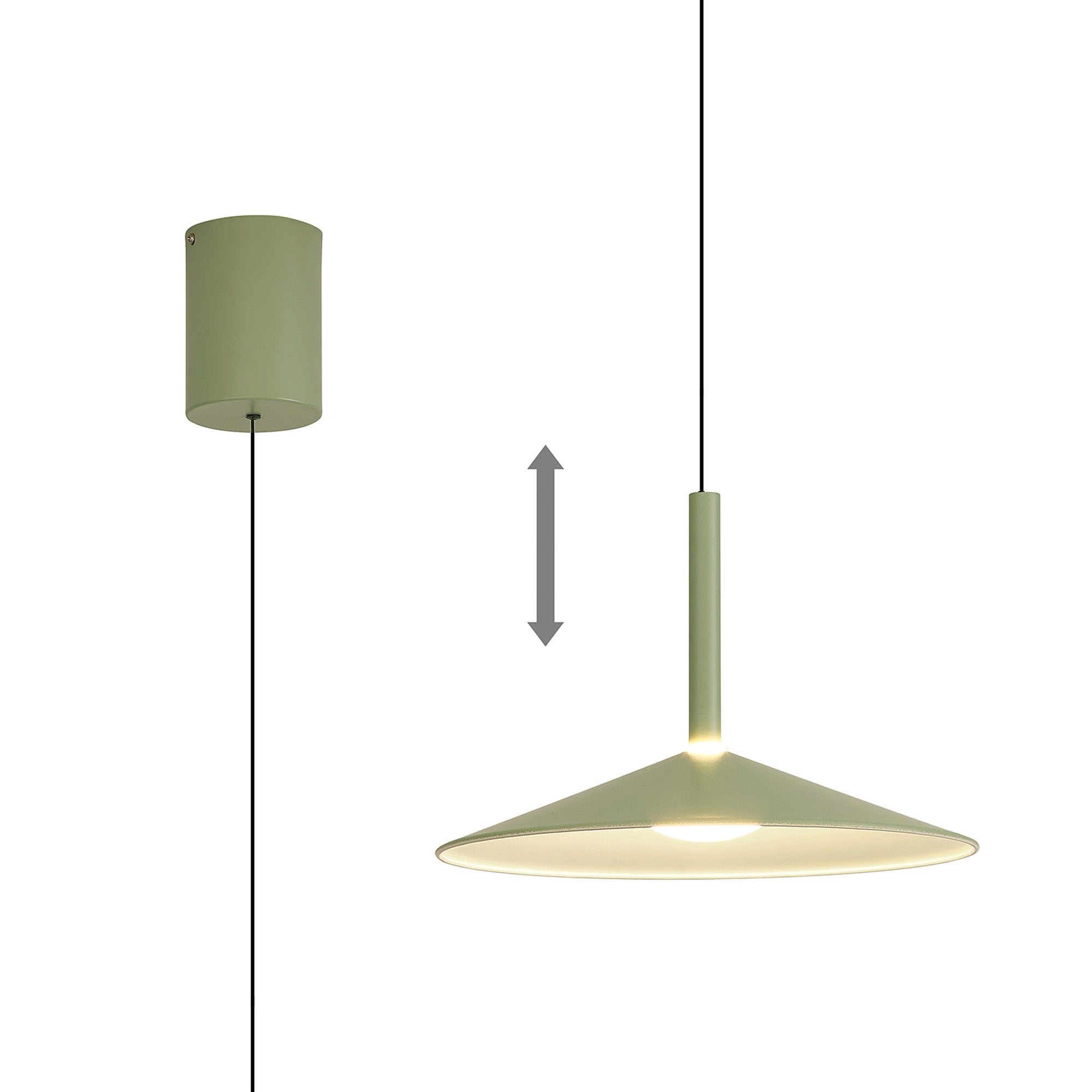 Calice LED Rise and Fall Pendant - Various Colours & Sizes