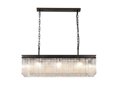 Camden Rectangular Pendant, 11 Light E14, Brown Oxide Item Weight: 15kg