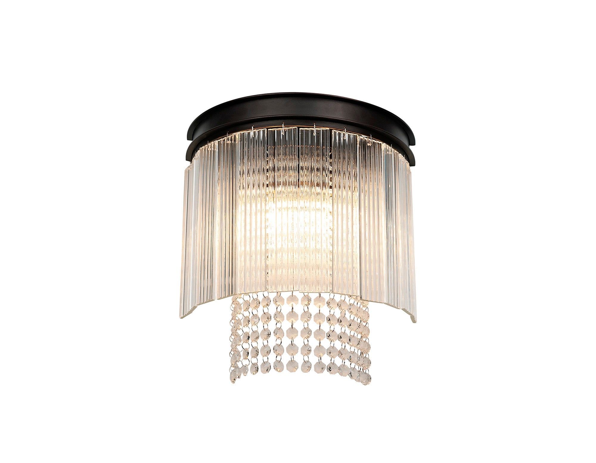 Camden Wall Light, 2 Light E14, Brown Oxide