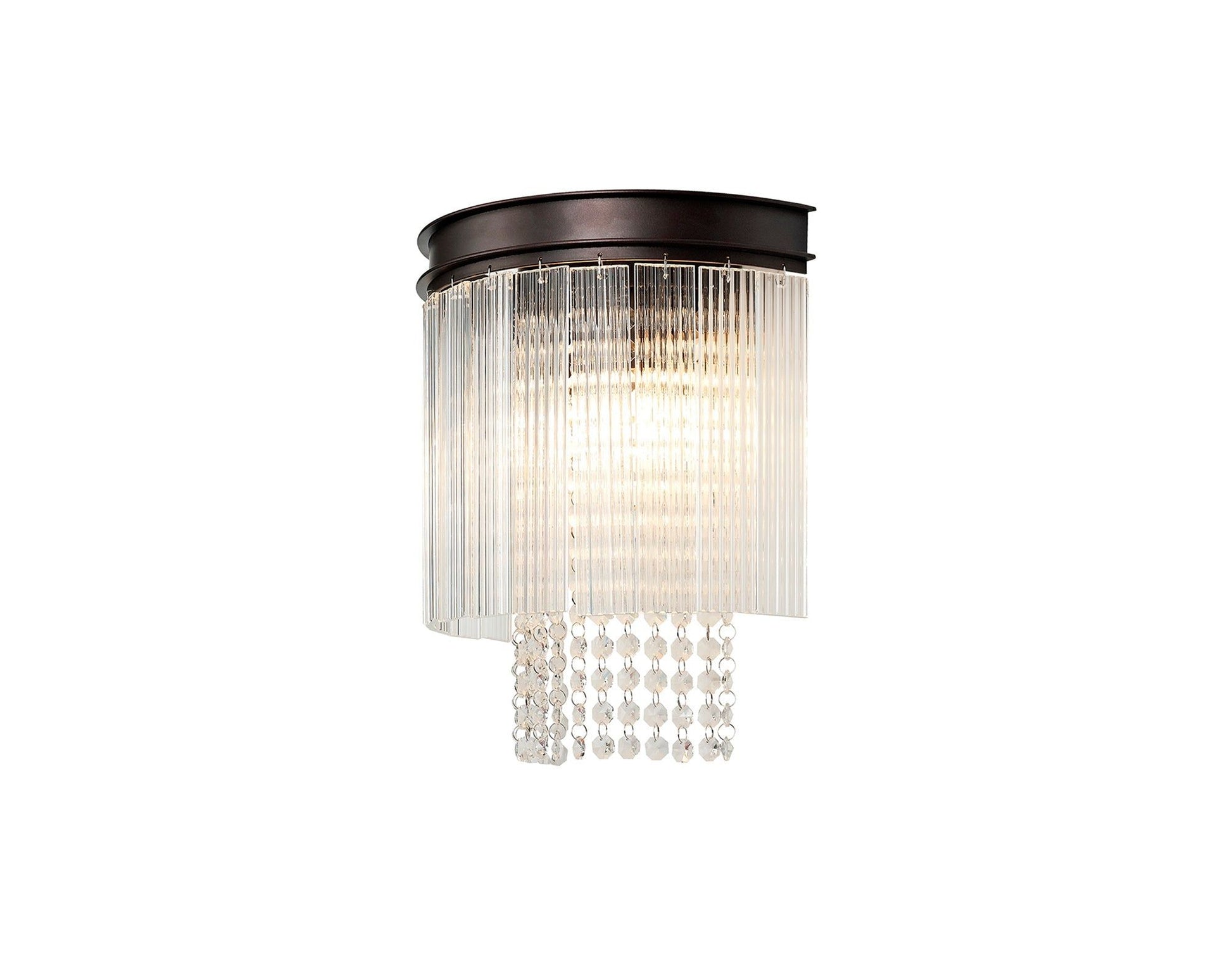 Camden Wall Light, 2 Light E14, Brown Oxide