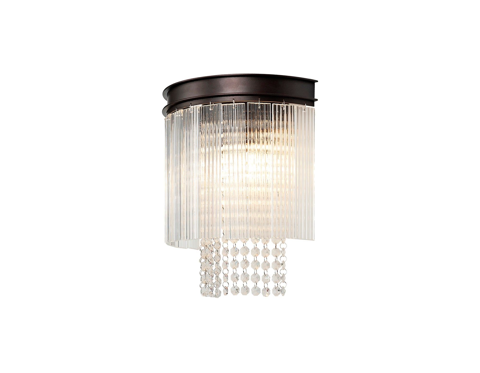 Camden Wall Light, 2 Light E14, Brown Oxide