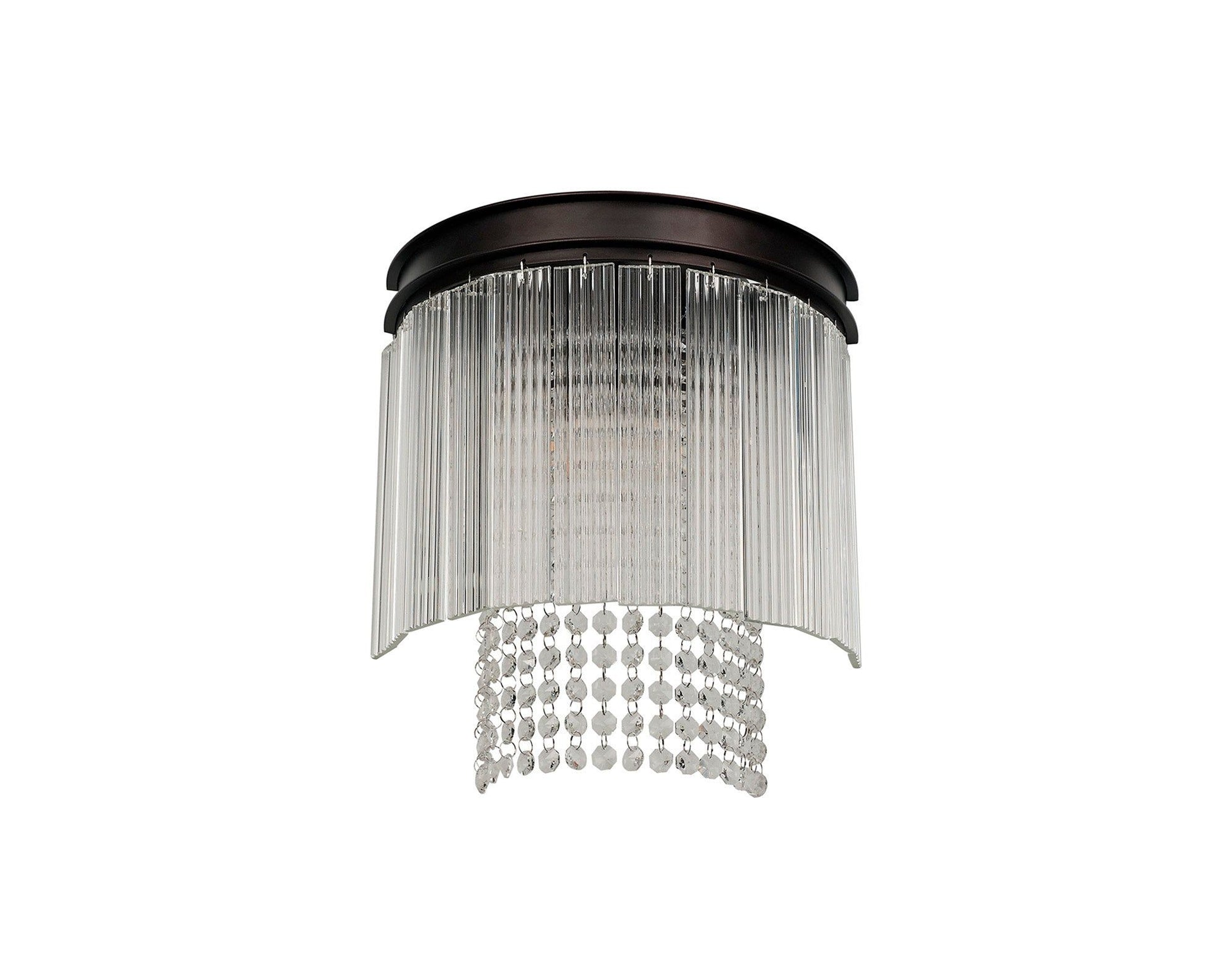Camden Wall Light, 2 Light E14, Brown Oxide