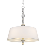 Cancun White & Chrome Finish Hanging Shade 
