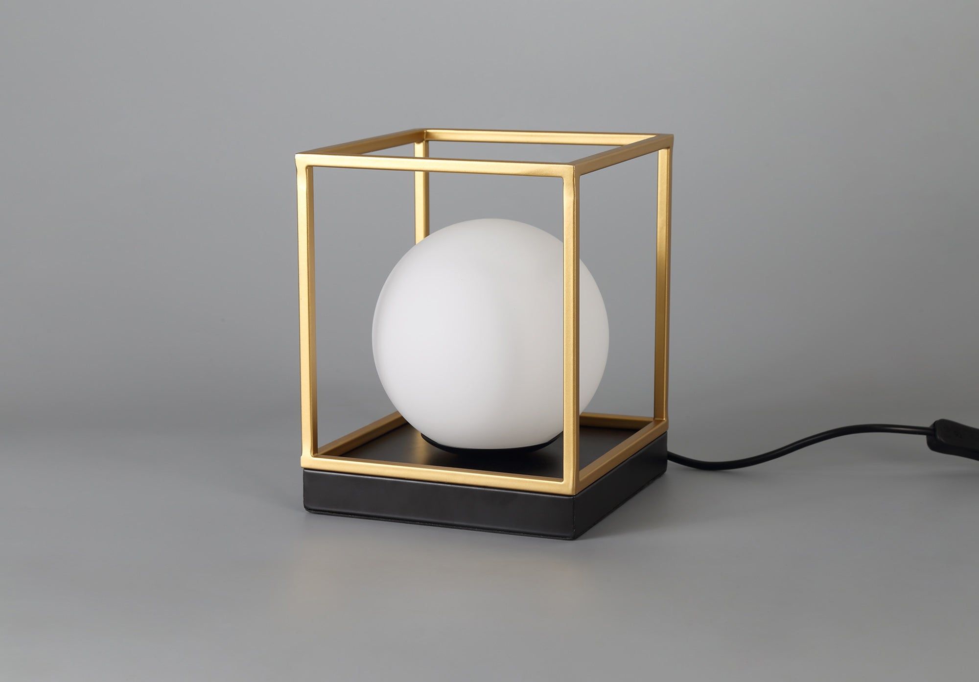 Cannes Table Lamp, 1 Light E14, Matt Black/Painted Gold