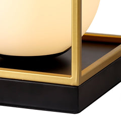 Cannes Table Lamp, 1 Light E14, Matt Black/Painted Gold