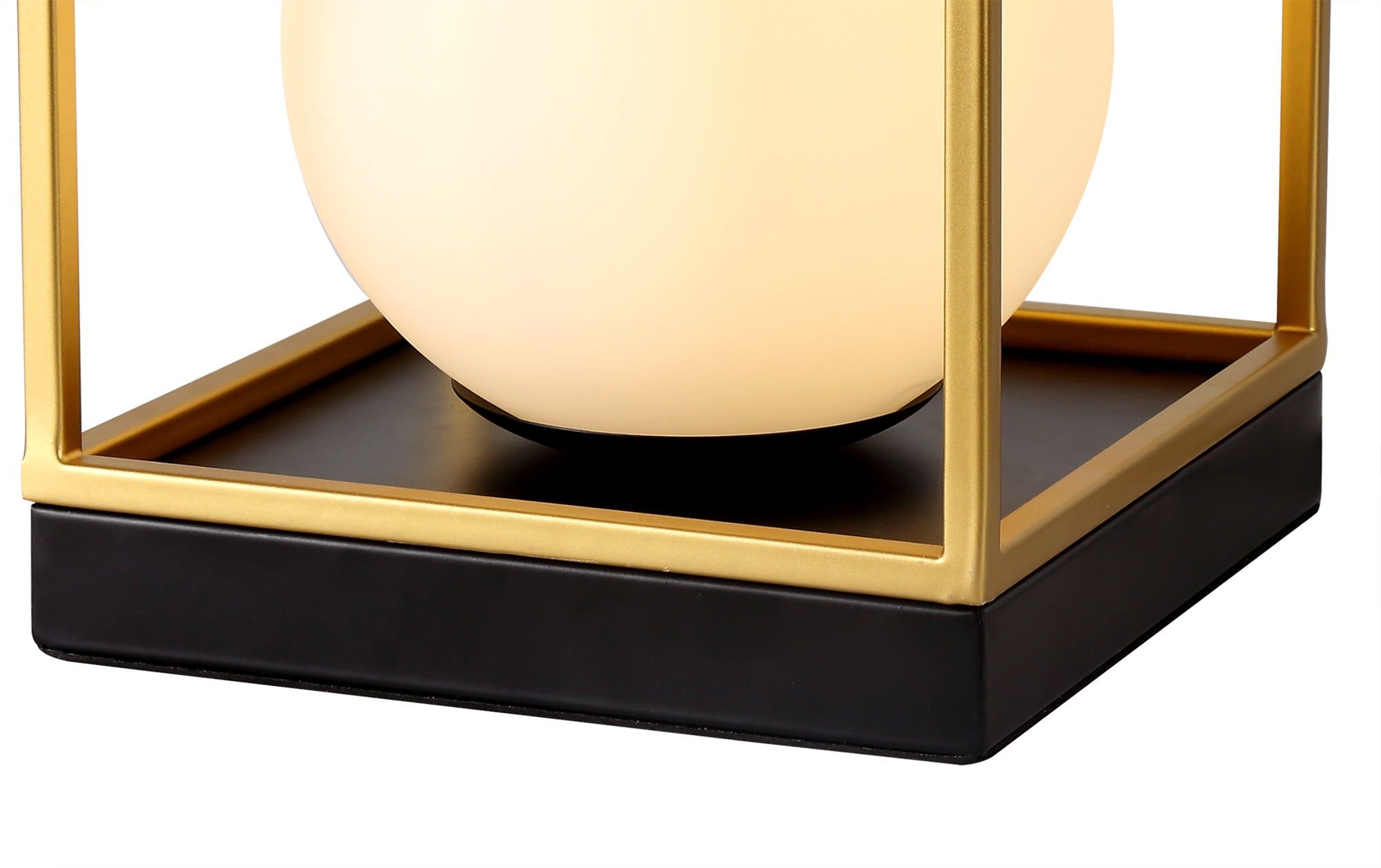 Cannes Table Lamp, 1 Light E14, Matt Black/Painted Gold