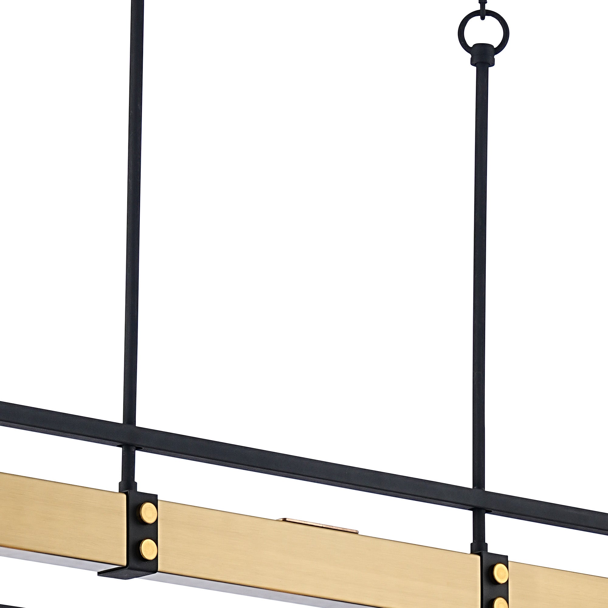 Capri Kitchen Table/Island Light, 4 x E27, Satin Black & Satin Brass