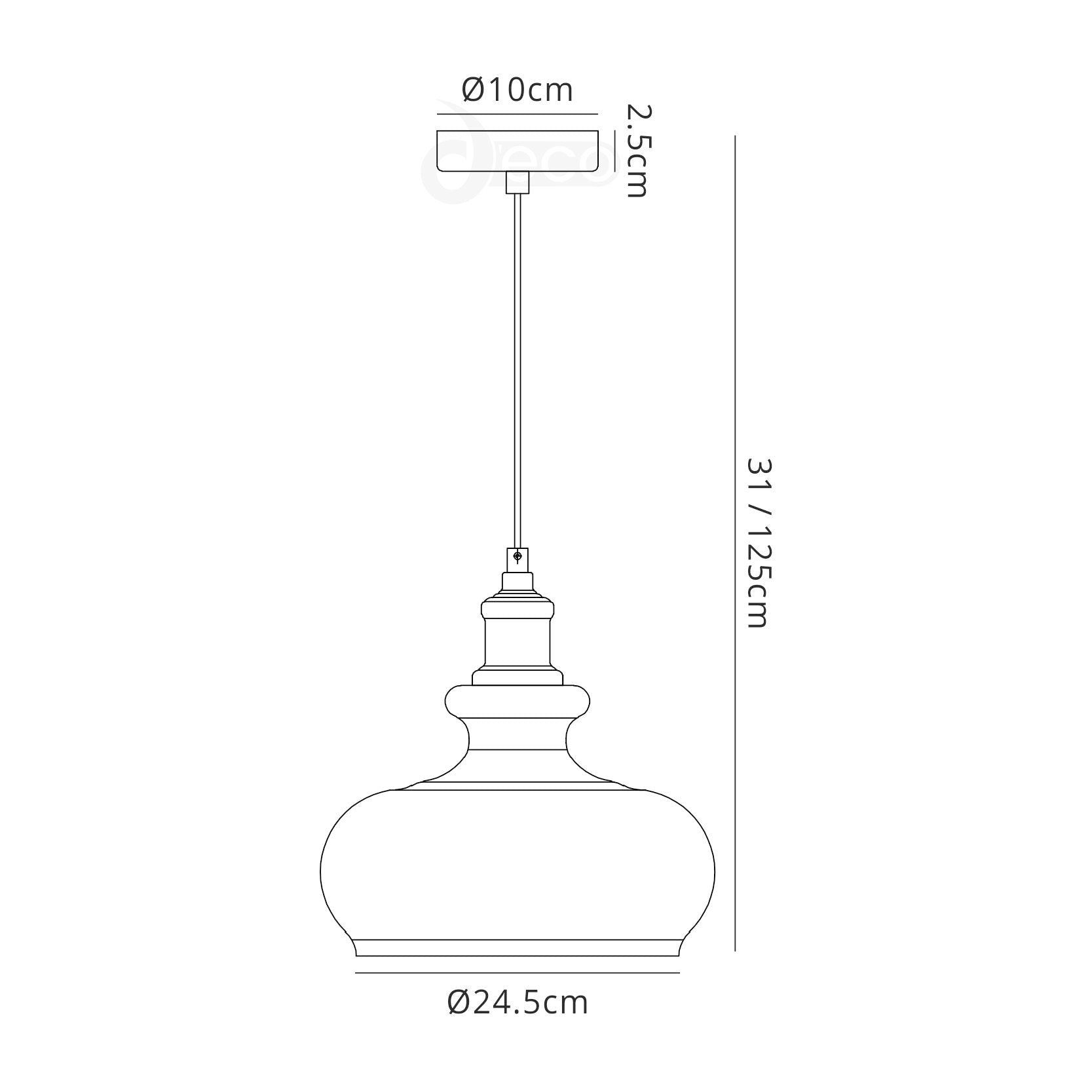 Carla Single Pendant 1 Light E27 Polished Chrome/Clear Glass