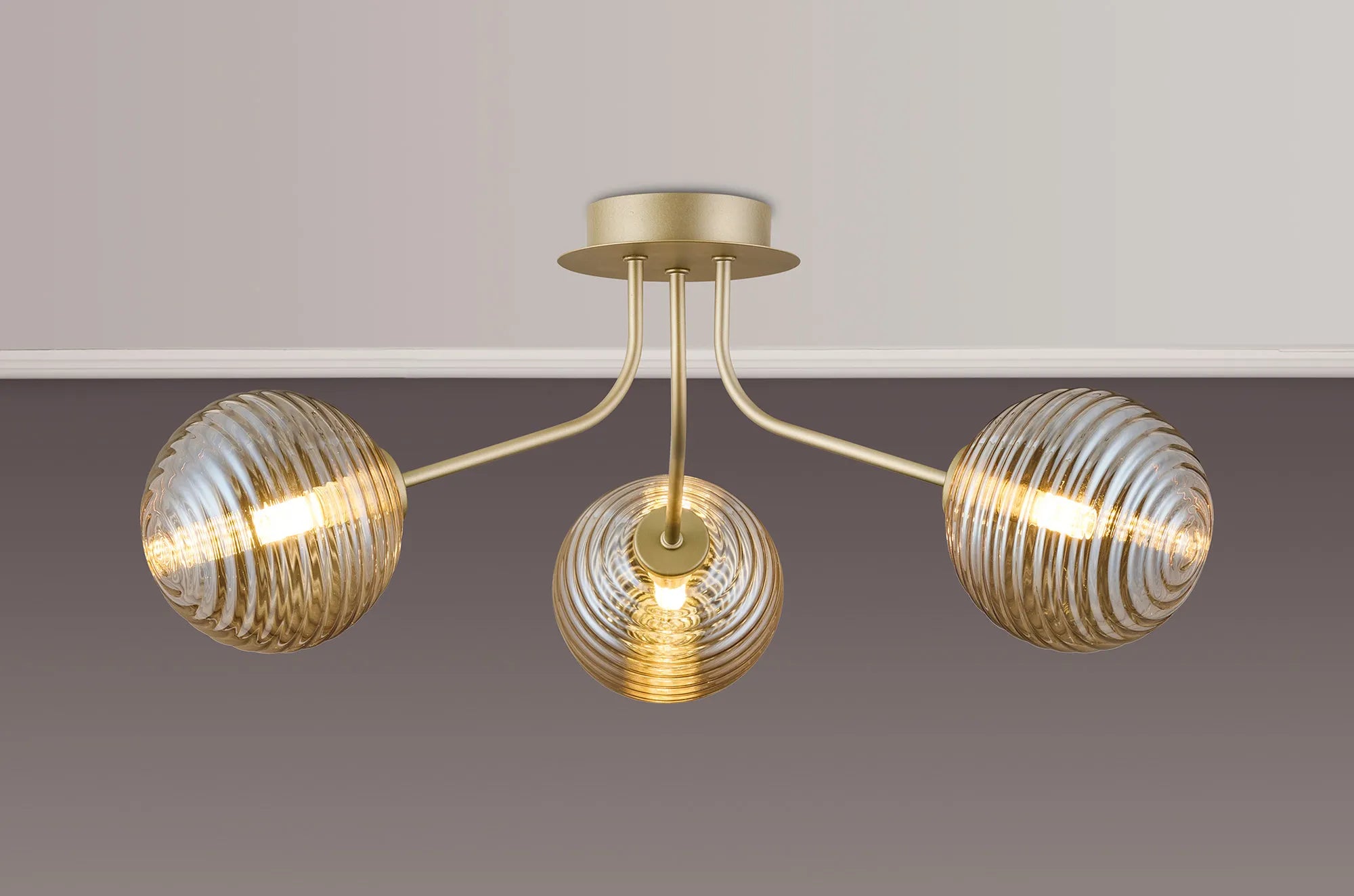 Caledon Semi Flush Light, 3 Light G9- Various Finishes