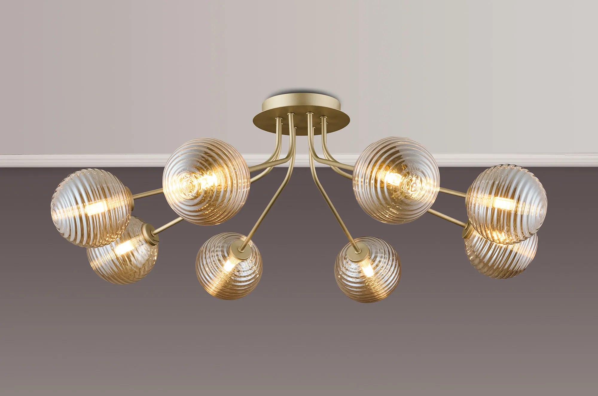 Caledon Semi Flush Light, 8 Light G9- Various Finishes