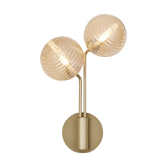 Caledon Wall Light, 2 Light G9, Light Painted Beige- Various Glass Finishes