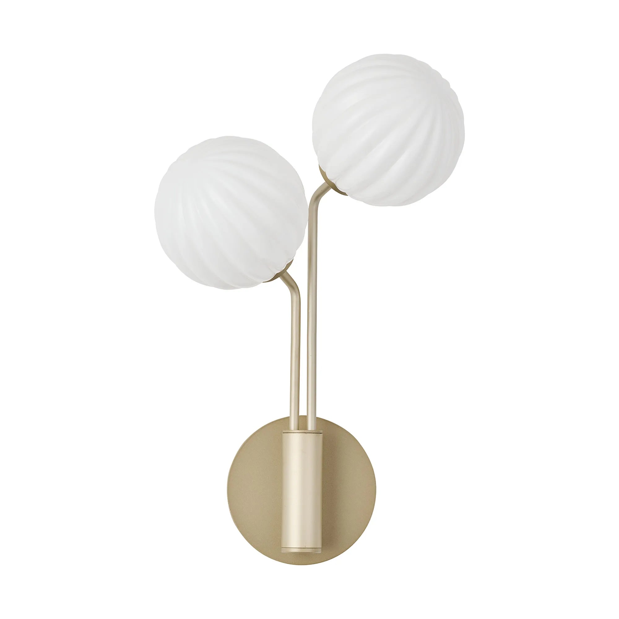 Caledon Wall Light, 2 Light G9, Light Painted Beige- Various Glass Finishes