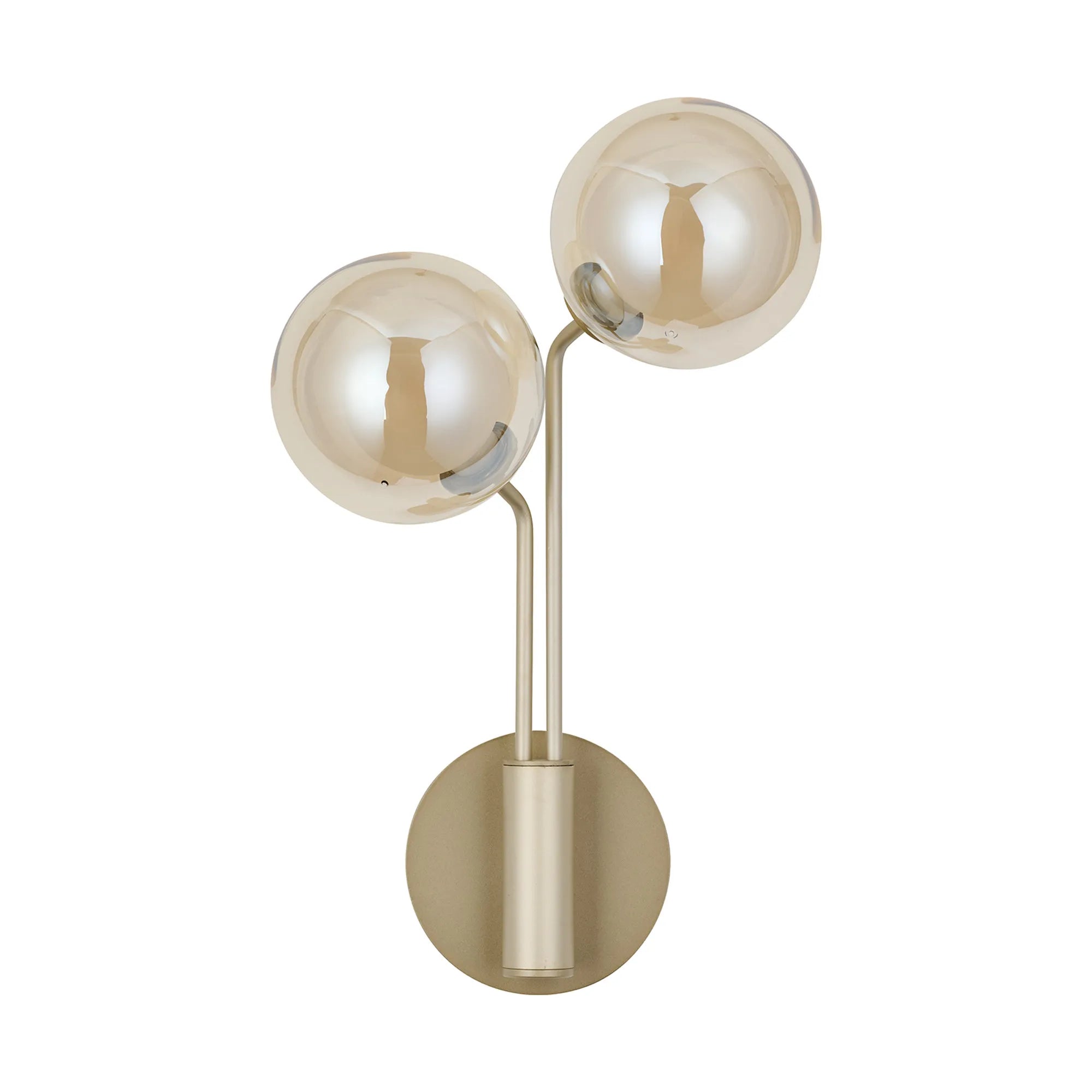 Caledon Wall Light, 2 Light G9, Light Painted Beige- Various Glass Finishes