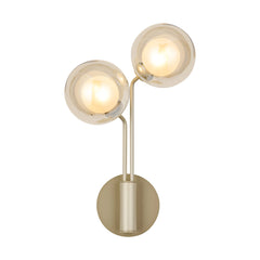 Caledon Wall Light, 2 Light G9, Light Painted Beige- Various Glass Finishes