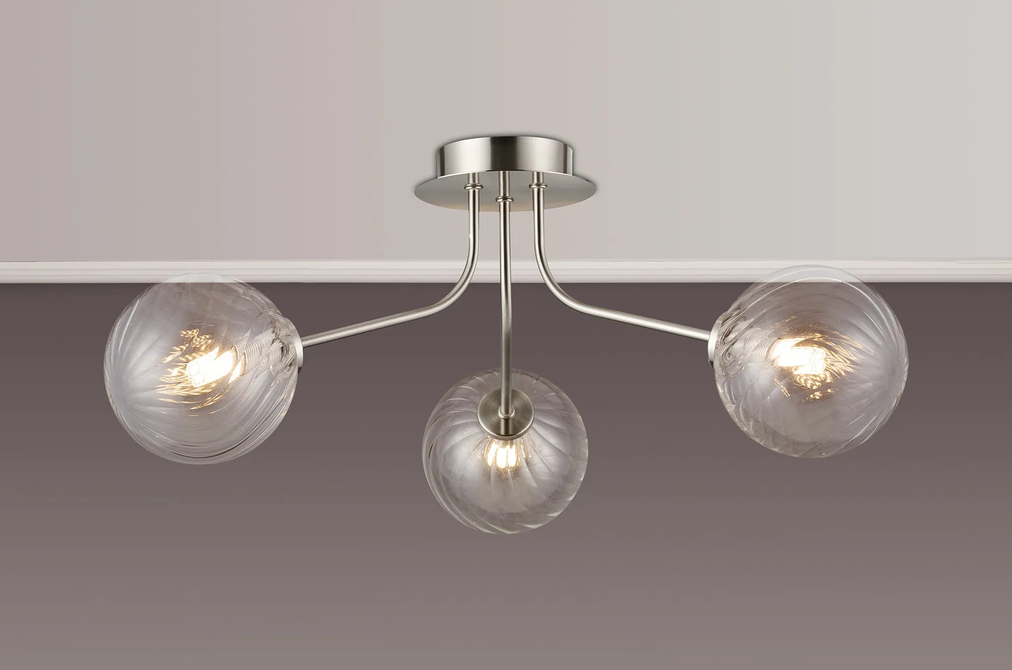 Caledon Semi Flush Light, 3 Light G9- Various Finishes