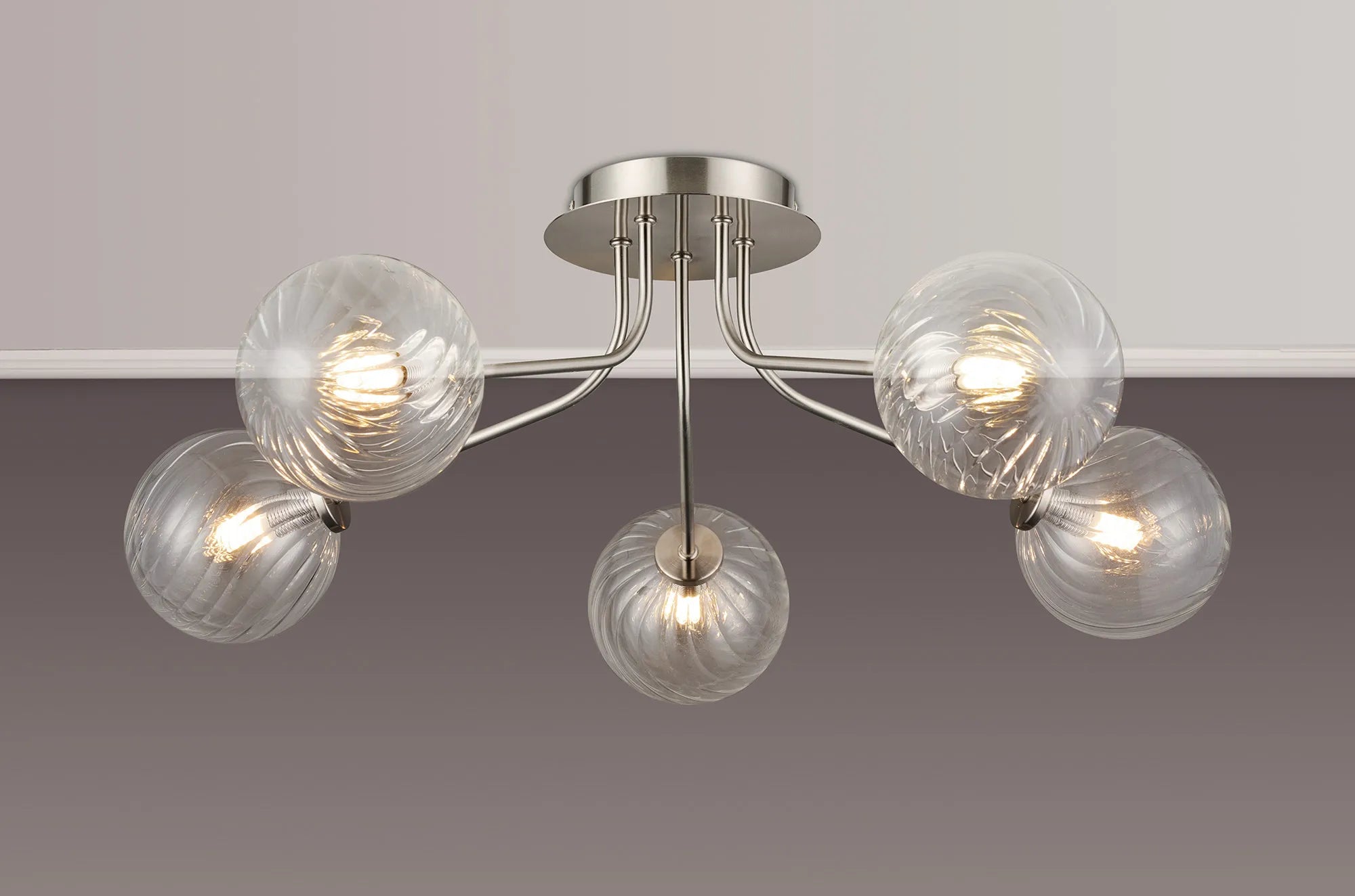 Caledon Semi Flush Light, 5 Light G9- Various Finishes