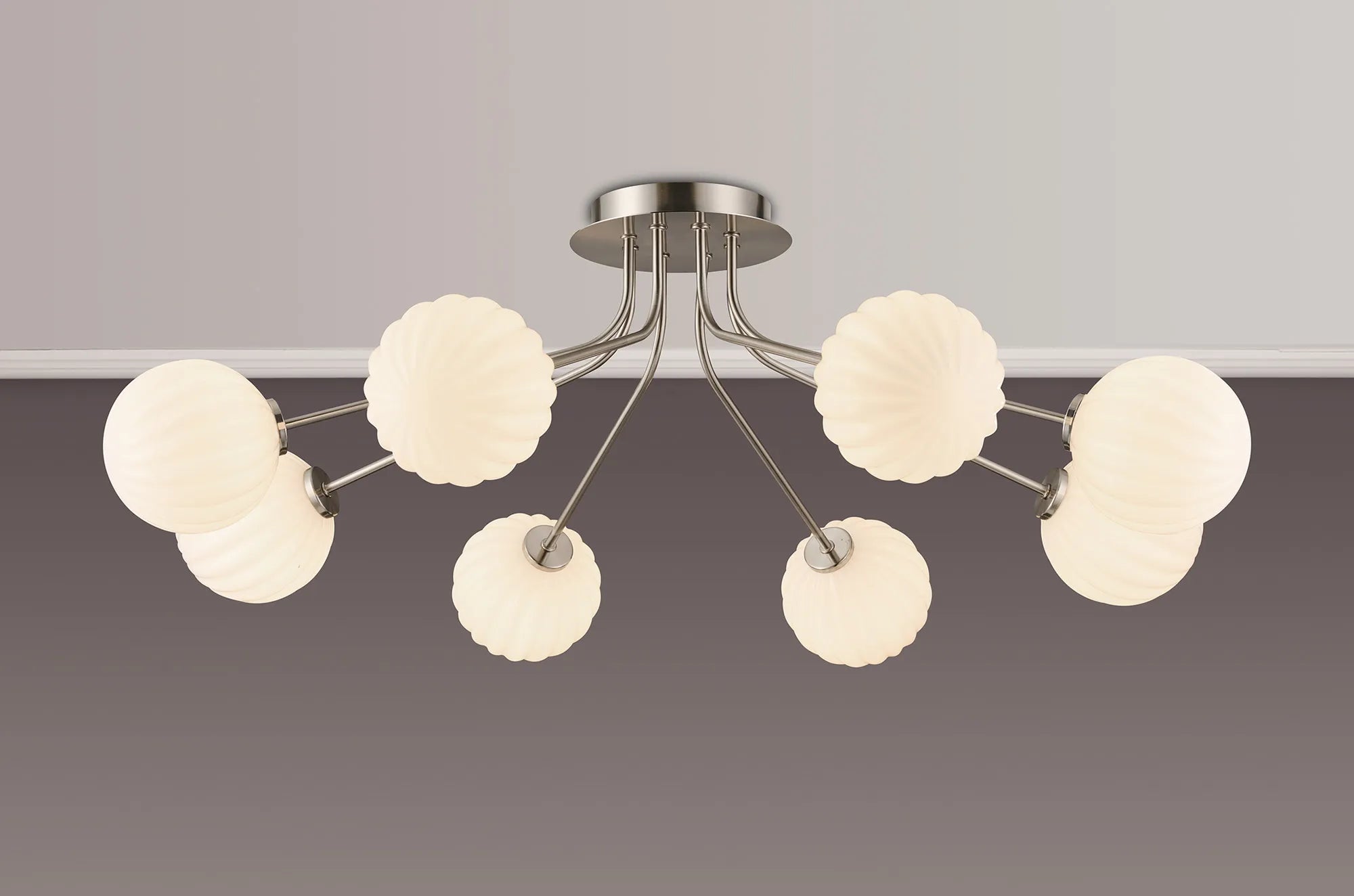 Caledon Semi Flush Light, 8 Light G9- Various Finishes