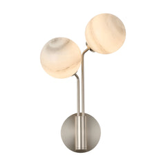 Caledon Wall Light, 2 Light G9, Satin Nickel- Various Glass Finishes