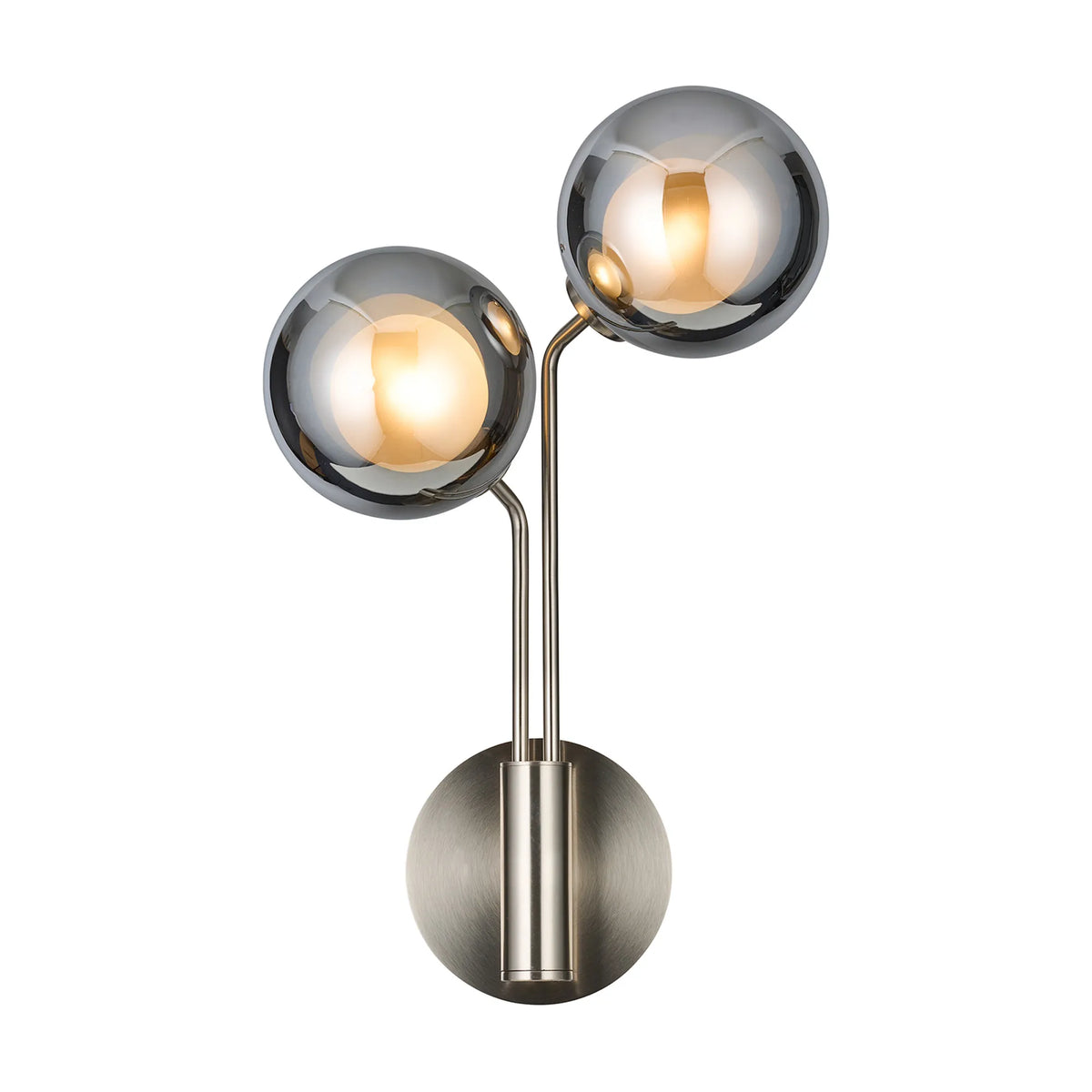 Caledon Wall Light, 2 Light G9, Satin Nickel- Various Glass Finishes