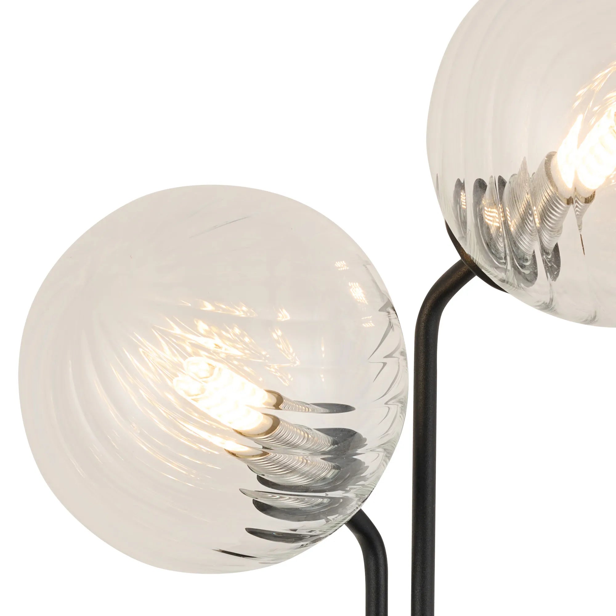Caledon Wall Light, 2 Light G9, Satin Black- Various Glass Finishes