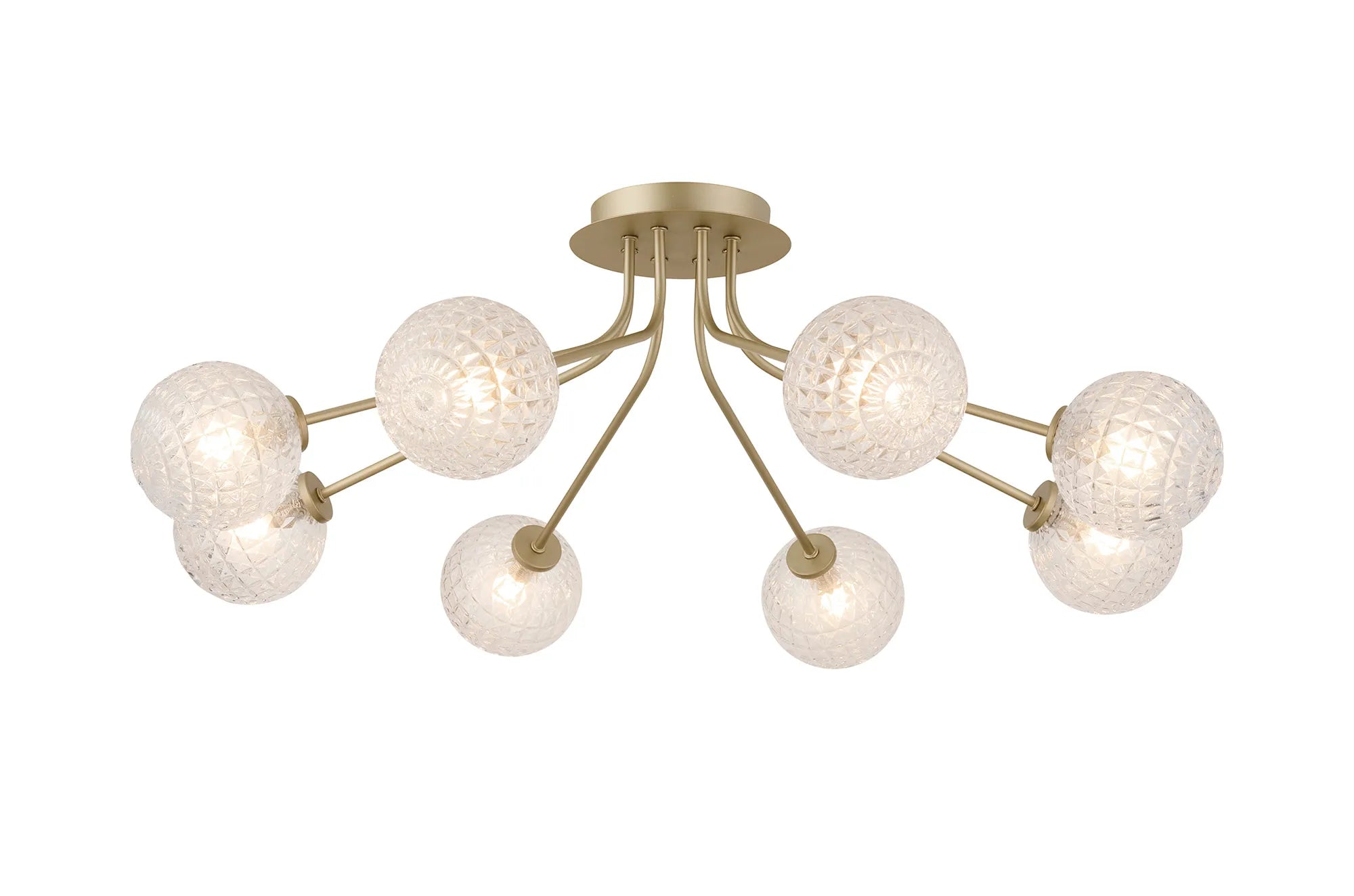 Caledon Semi Flush Light, 8 Light G9- Various Finishes