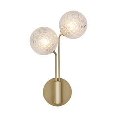 Caledon Wall Light, 2 Light G9, Light Painted Beige- Various Glass Finishes