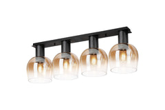 Camden  Linear Ceiling Light, 4 x E27- Various Finishes