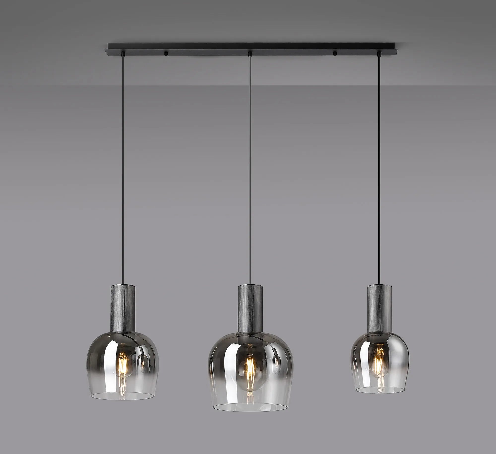 Camden 1m Linear Pendant, 3 x E27- Various Finishes