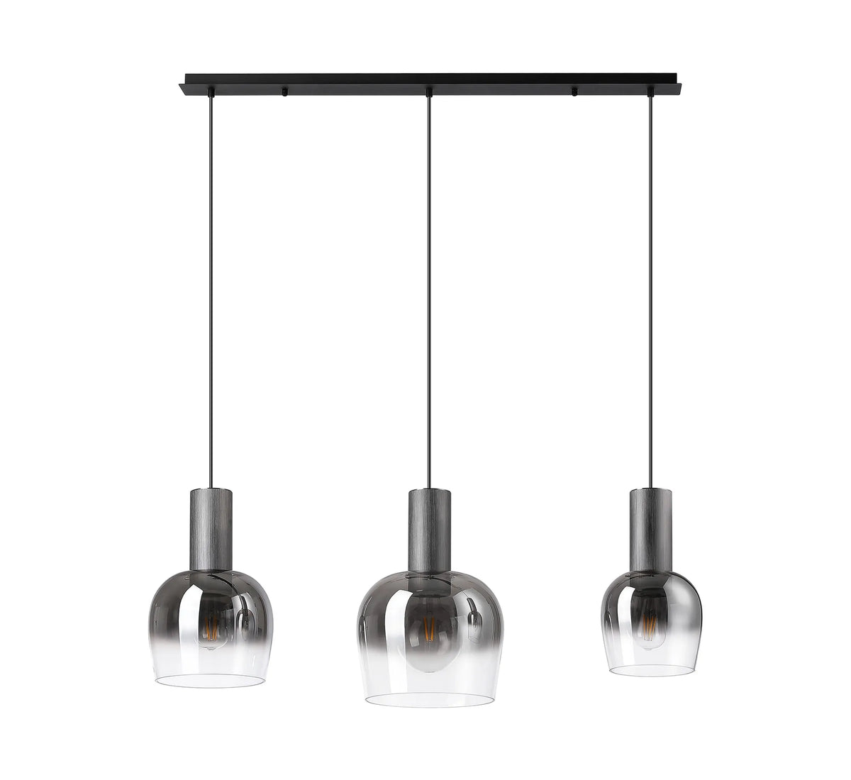 Camden 1m Linear Pendant, 3 x E27- Various Finishes