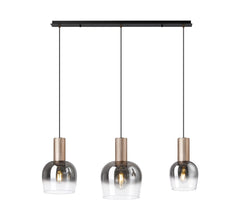 Camden 1m Linear Pendant, 3 x E27- Various Finishes