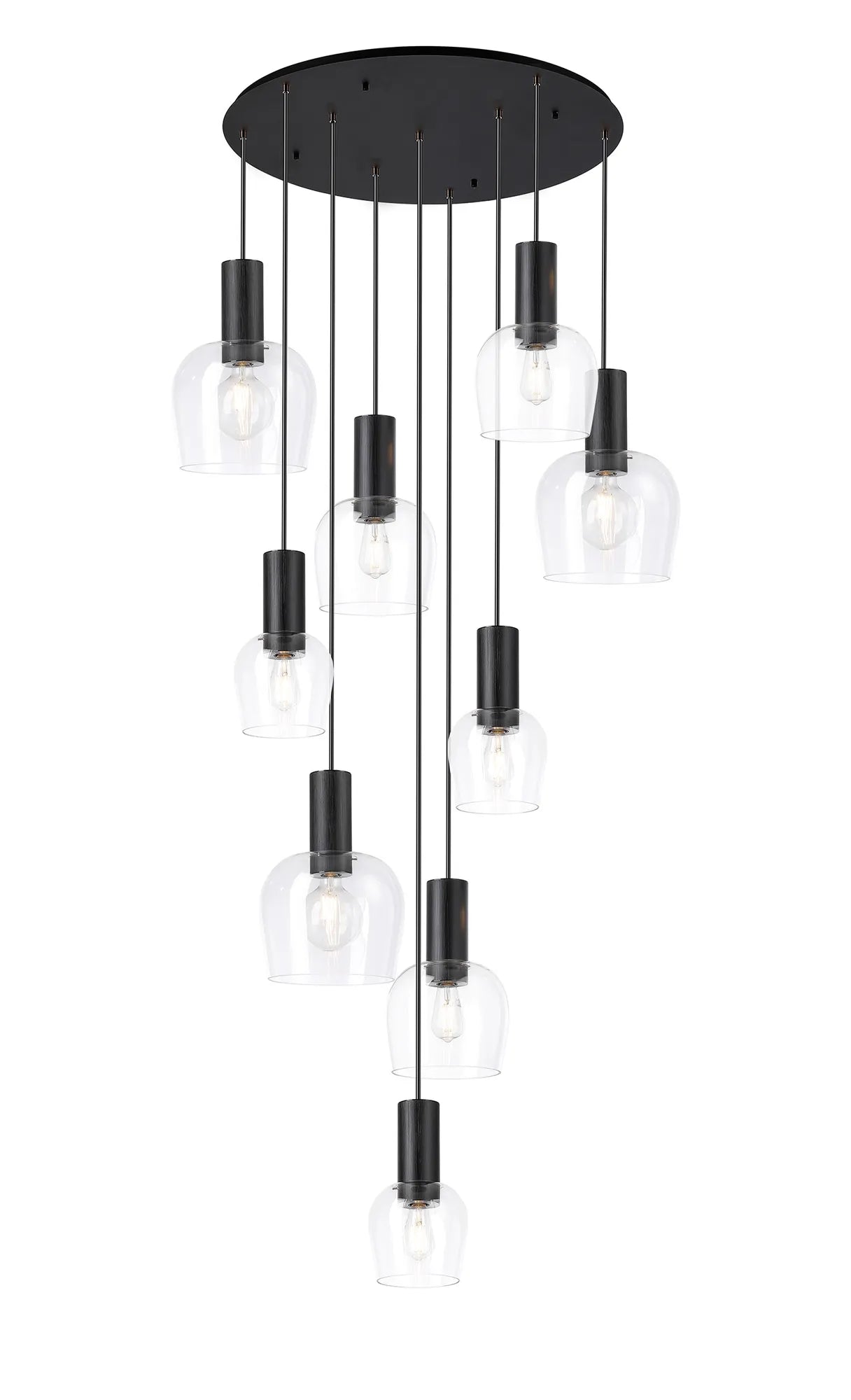 Camden 9 Light Round Pendant In Various Finishes