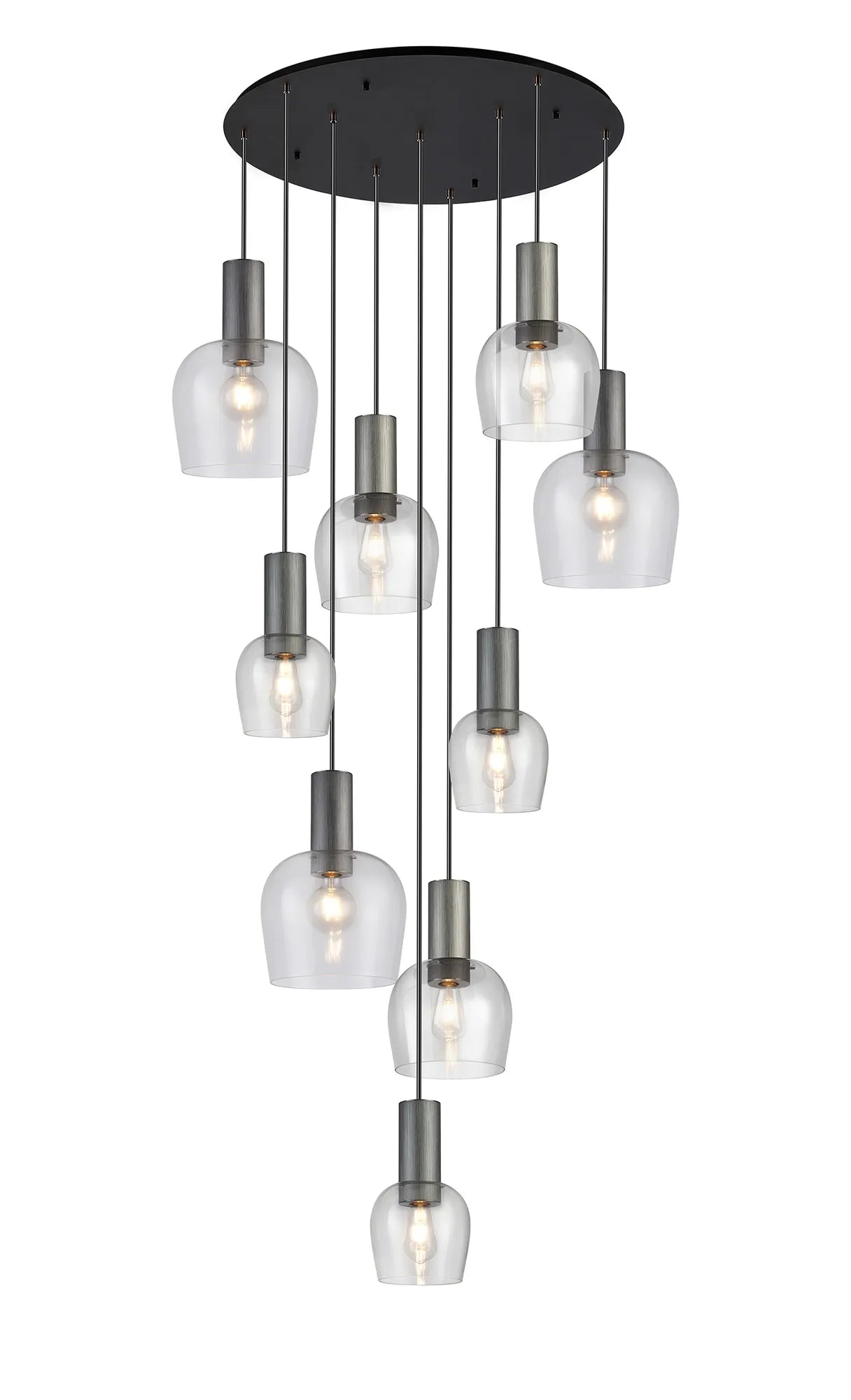 Camden 9 Light Round Pendant In Various Finishes