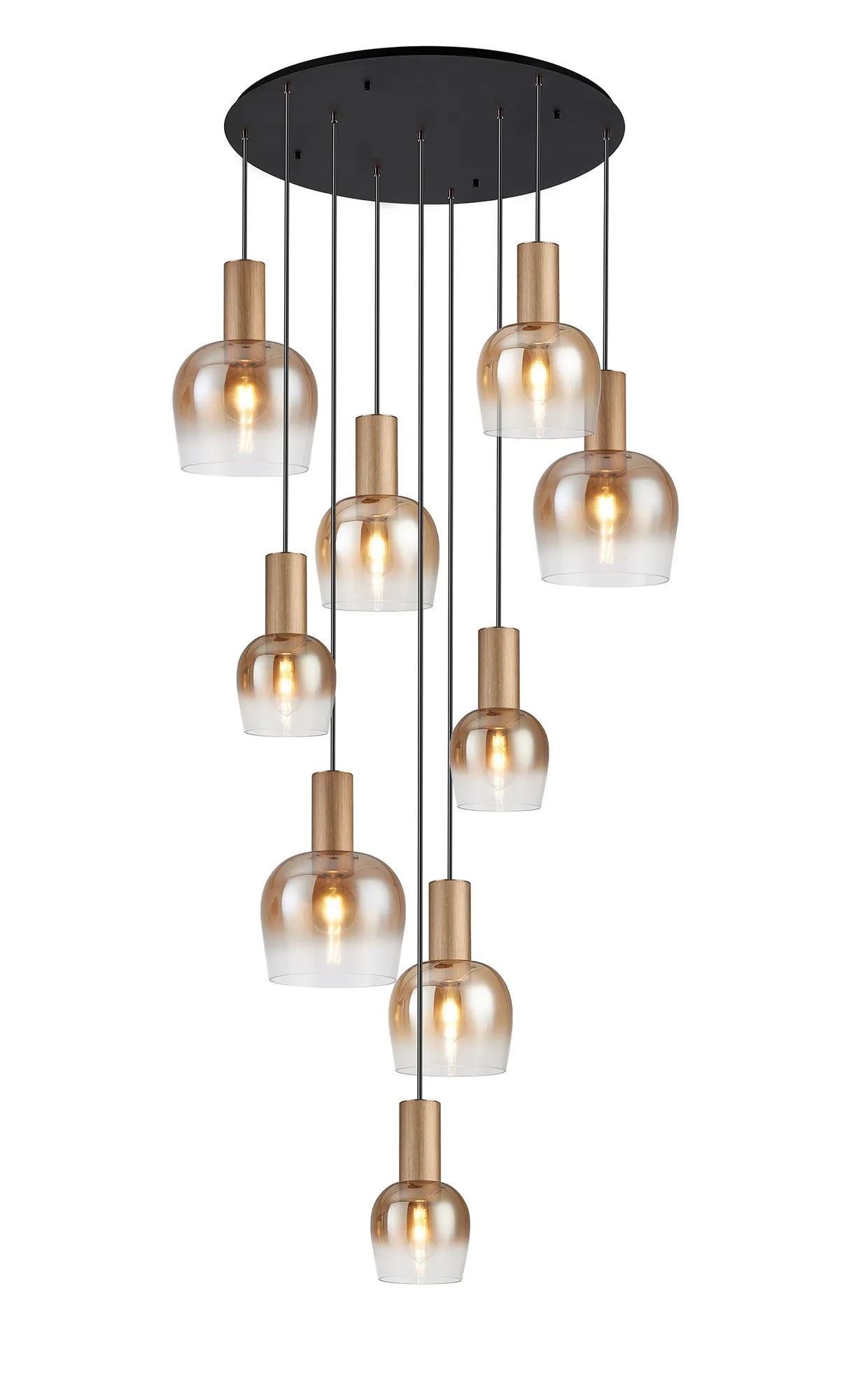 Camden 9 Light Round Pendant In Various Finishes