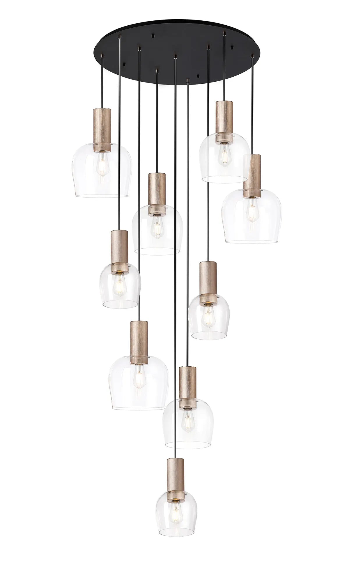 Camden 9 Light Round Pendant In Various Finishes