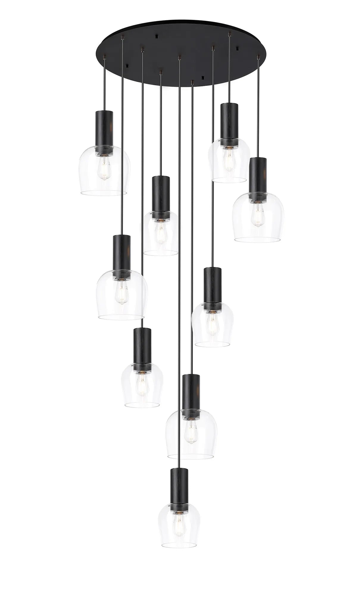 Camden 9 Light Round Pendant In Various Finishes
