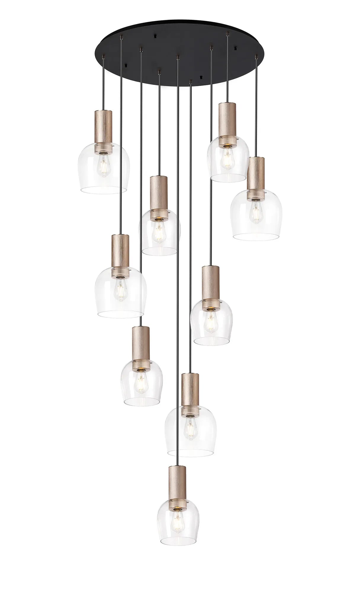 Camden 9 Light Round Pendant In Various Finishes