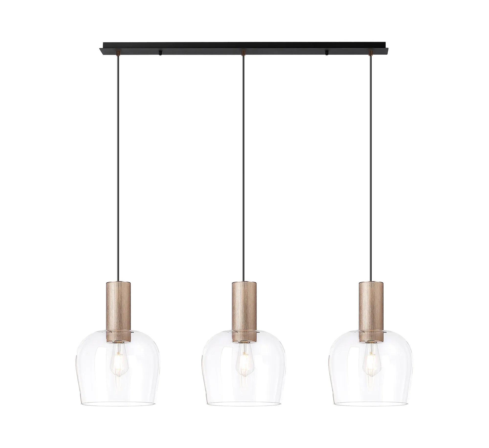 Camden 3Lt Linear Pendant- Various Sizes & Finishes