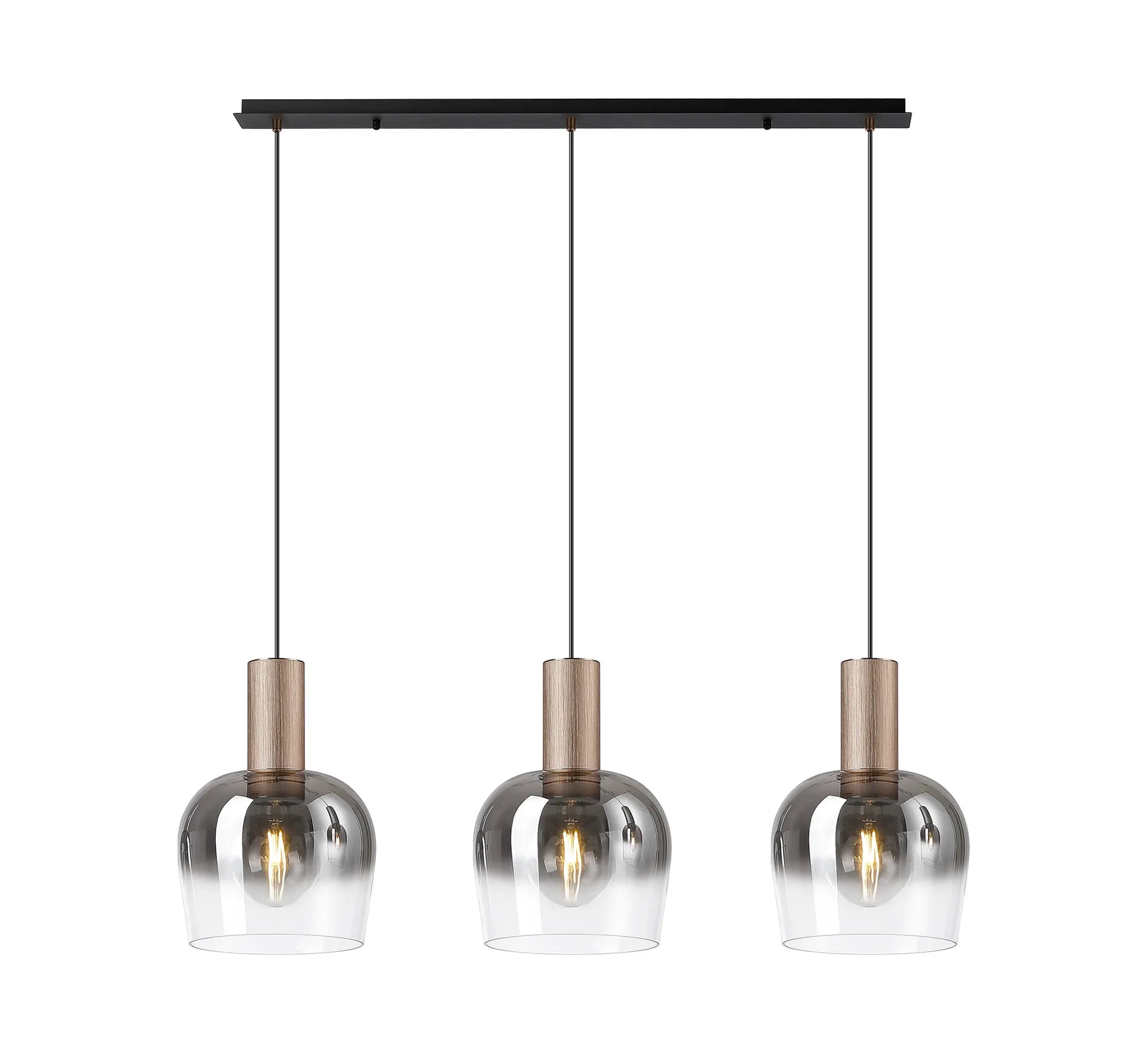 Camden 3Lt Linear Pendant- Various Sizes & Finishes