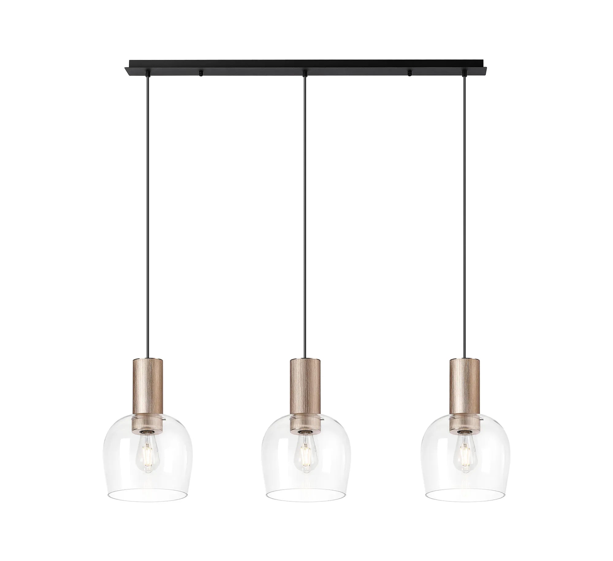 Camden 3Lt Linear Pendant- Various Sizes & Finishes