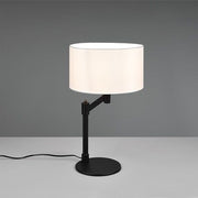 Cassio Table Lamp - Matt Black & White Shade Finish